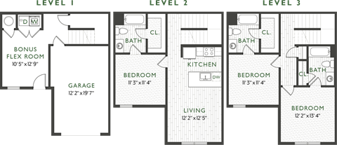 Three Bedroom Floorplan